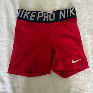 Red Nike Pro Spandex